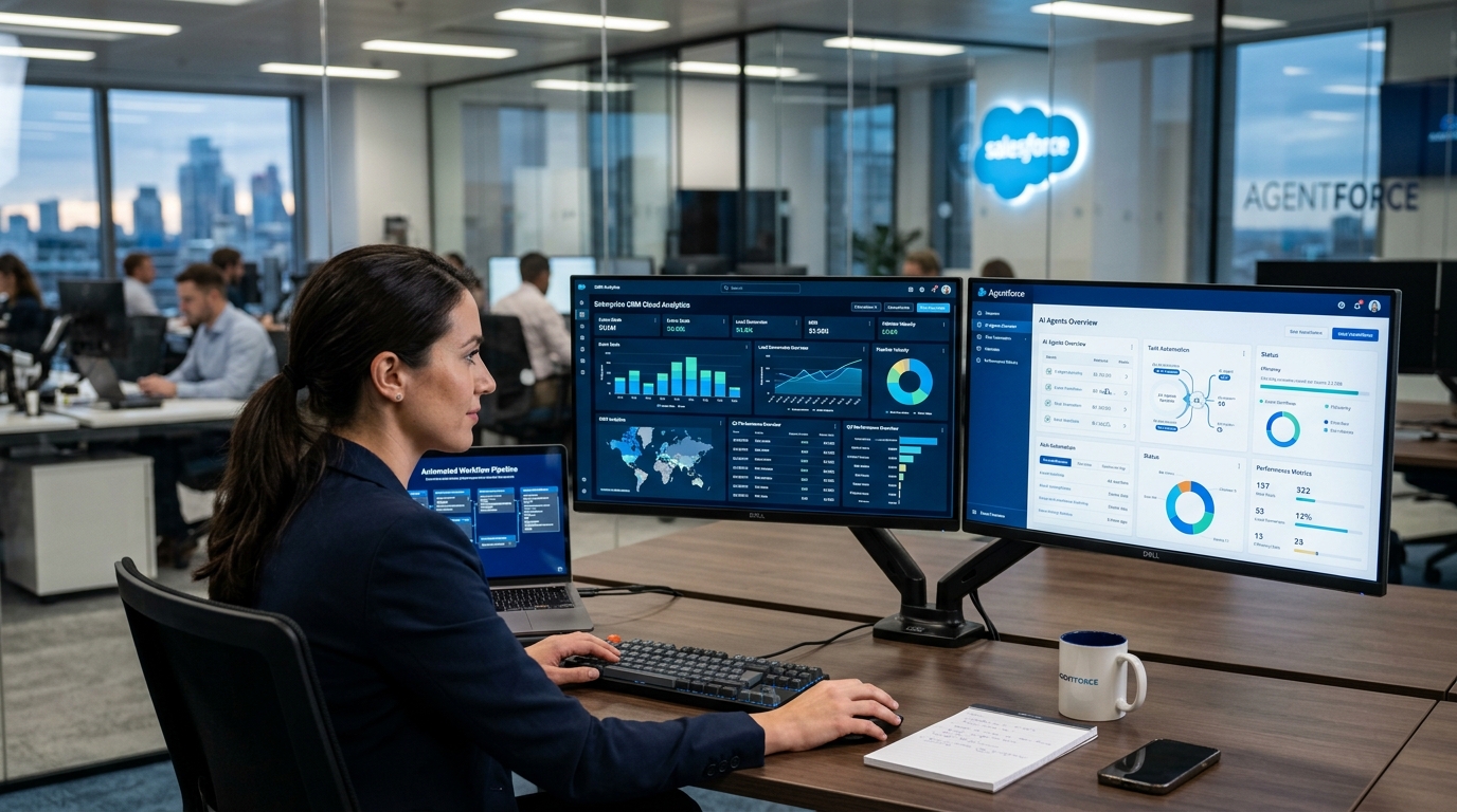 Salesforce Winter 27 release and Agentforce dashboard on enterprise workstation
